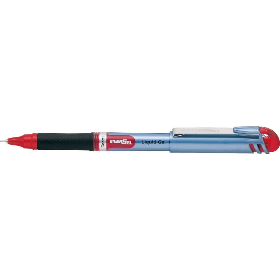 ⁨Fine ball liner PENTEL ENERGEL BLN15 red with liquid gel ink⁩ at Wasserman.eu