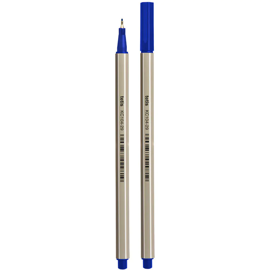 Hexagonal Thin Liner 0.7mm Blue (4pcs) KC104-29-4 TETIS at Wasserman.eu