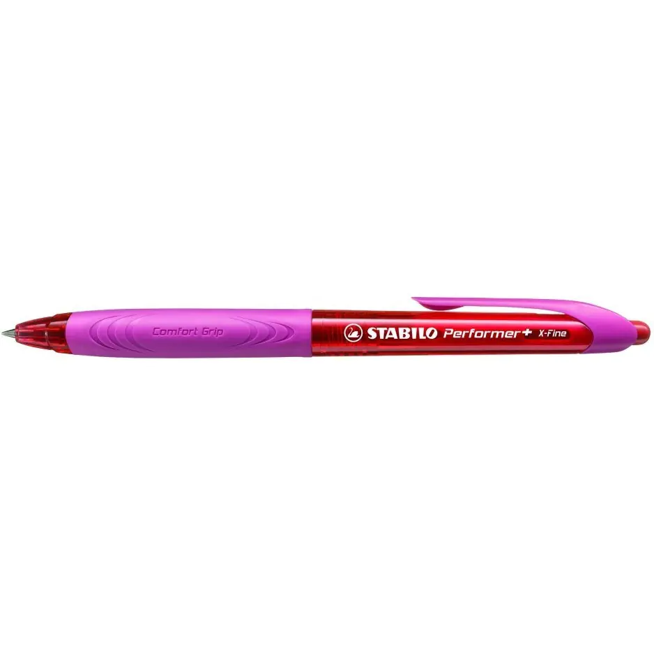 ⁨Długopis STABILO Performer+ 0.35mm czerwony/różowy wkład czerwony 328/3-40⁩ w sklepie Wasserman.eu