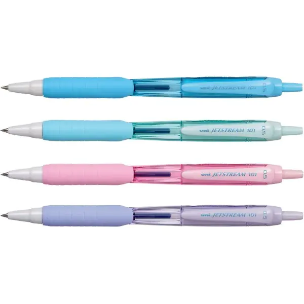 ⁨Ballpoint Pen UNI SXN-101FL pink case, blue insert, babypink/blue⁩ at Wasserman.eu