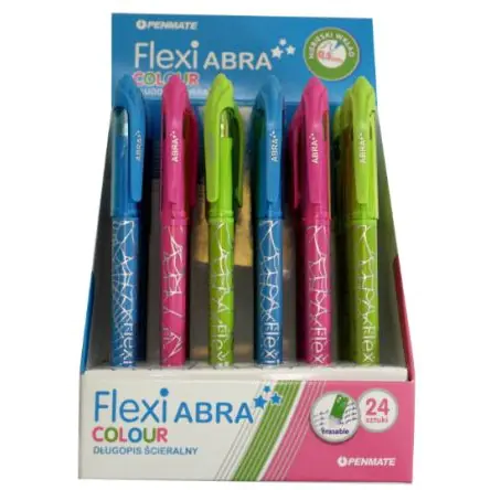 ⁨Długopis ścieralny FLEXI ABRA Colour mix kolorów obudowy wkład niebieski TT8061⁩ w sklepie Wasserman.eu
