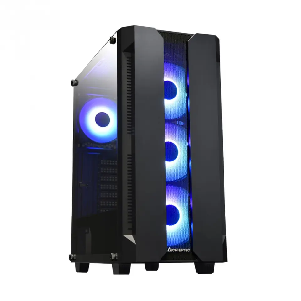 ⁨Obudowa GS-01B-OP Hunter Midi Tower 4xRGB Fan⁩ w sklepie Wasserman.eu