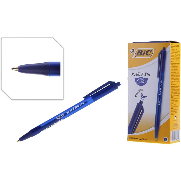 ⁨Długopis automatyczny ROUND STIC CLIC niebieski 926376 BIC⁩ w sklepie Wasserman.eu