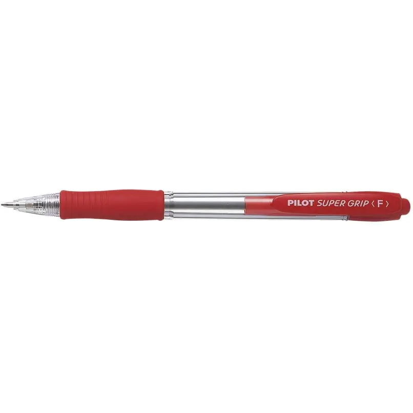 ⁨Długopis olejowy PILOT SUPER GRIP czerwony PIBPGP-10R-R⁩ w sklepie Wasserman.eu