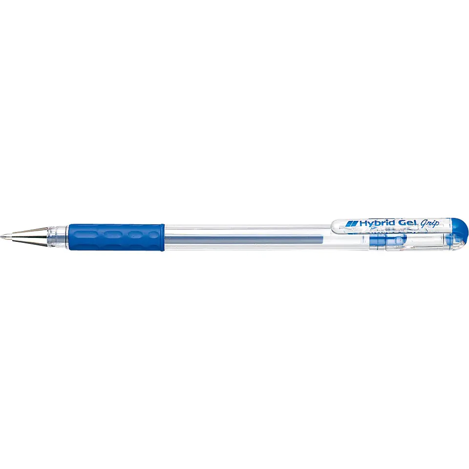 ⁨Pióro żelowe PENTEL K116 niebieski z gumowym uchwytem Hybrid Gel Grip⁩ w sklepie Wasserman.eu