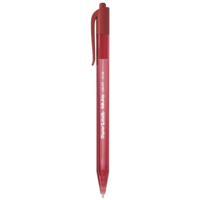 ⁨Papermate InkJoy 100 RT Red Clip-on retractable ballpoint pen Medium⁩ at Wasserman.eu