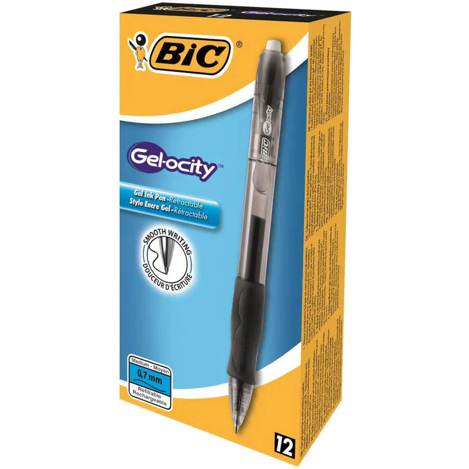⁨Pióro żelowe automatyczne Gelocity Gel czarny 829157 BIC⁩ w sklepie Wasserman.eu