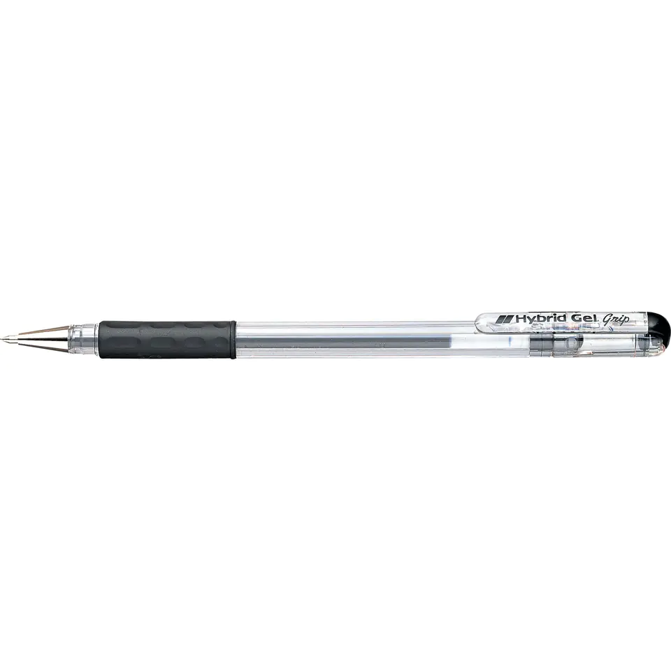 ⁨Pióro żelowe PENTEL K116 czarny z gumowym uchwytem Hybrid Gel Grip⁩ w sklepie Wasserman.eu