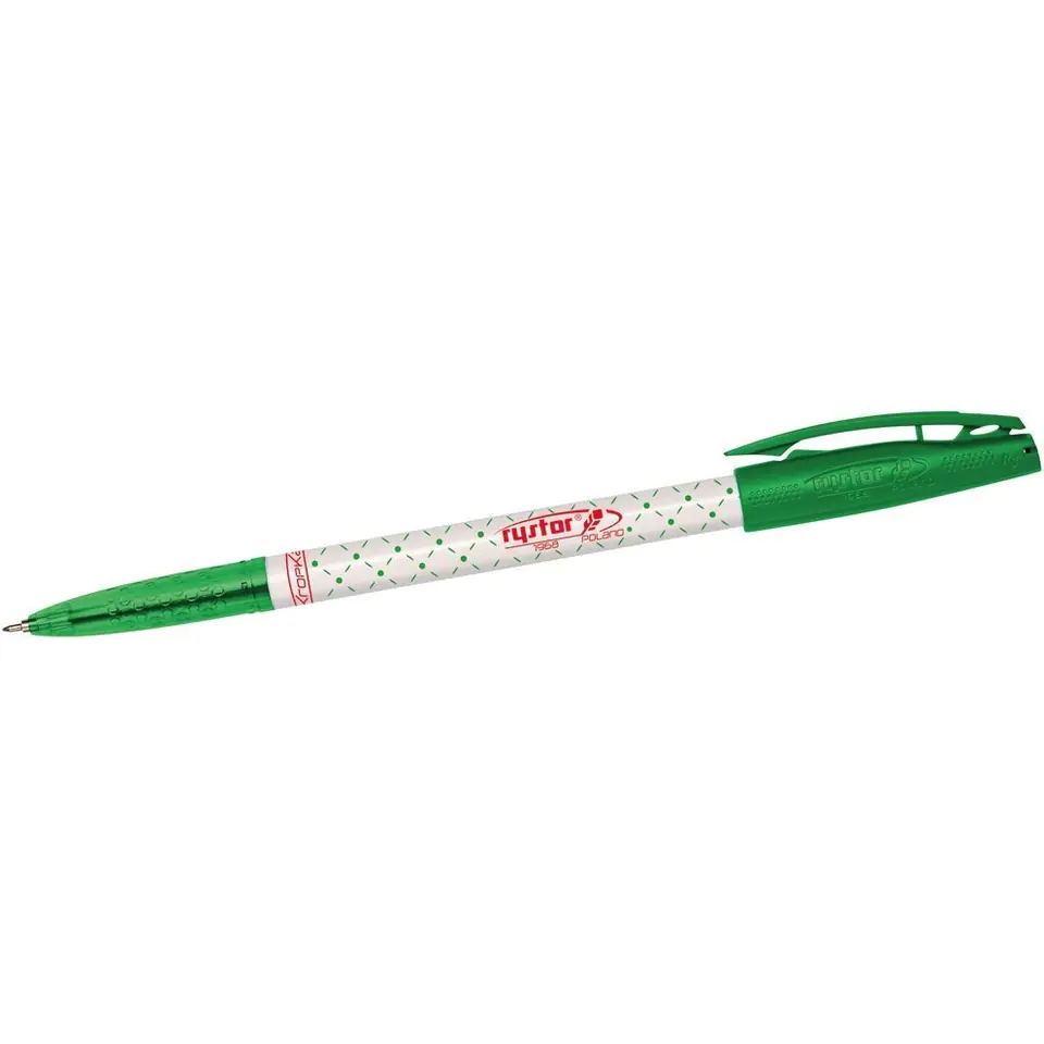 ⁨Długopis KROPKA 0.5mm D/zielony 448-003 RYSTOR⁩ w sklepie Wasserman.eu