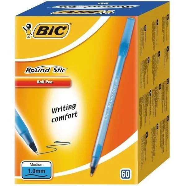 ⁨Długopis BIC ROUND STIC CLASSIC niebieski ekonomiczny do codziennego użytku 921403⁩ w sklepie Wasserman.eu
