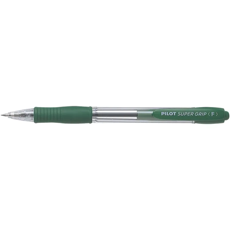 ⁨Długopis olejowy PILOT SUPER GRIP zielony PIBPGP-10R-G⁩ w sklepie Wasserman.eu