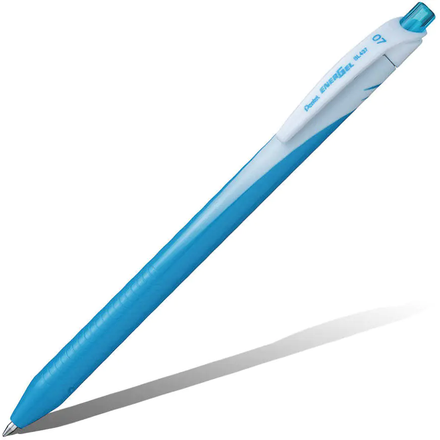 ⁨Ball pen EnerGel 0,7mm BL437-S cyan PENTEL⁩ at Wasserman.eu