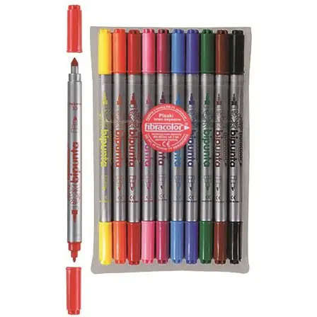 ⁨Markers DOUBLE POINT 10pcs. FIBRACOLOR 584SW EURSPARK⁩ at Wasserman.eu