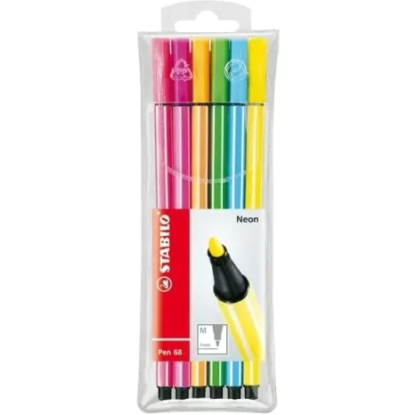 ⁨Marker STABILO PEN 6806-1 6pcs fluo⁩ at Wasserman.eu