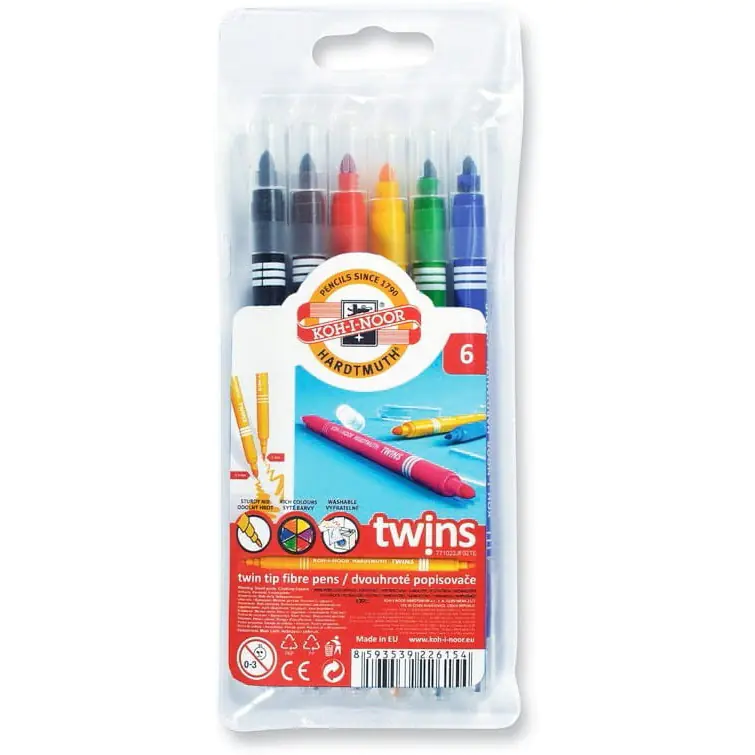 ⁨Double-sided markers 6 col.7710/23JF KOH-I-NOOR⁩ at Wasserman.eu
