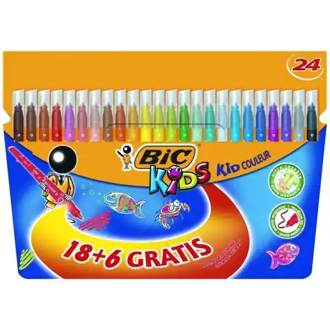 ⁨BIC Kid Couleur Marker 18+6 Farben 841803⁩ im Wasserman.eu