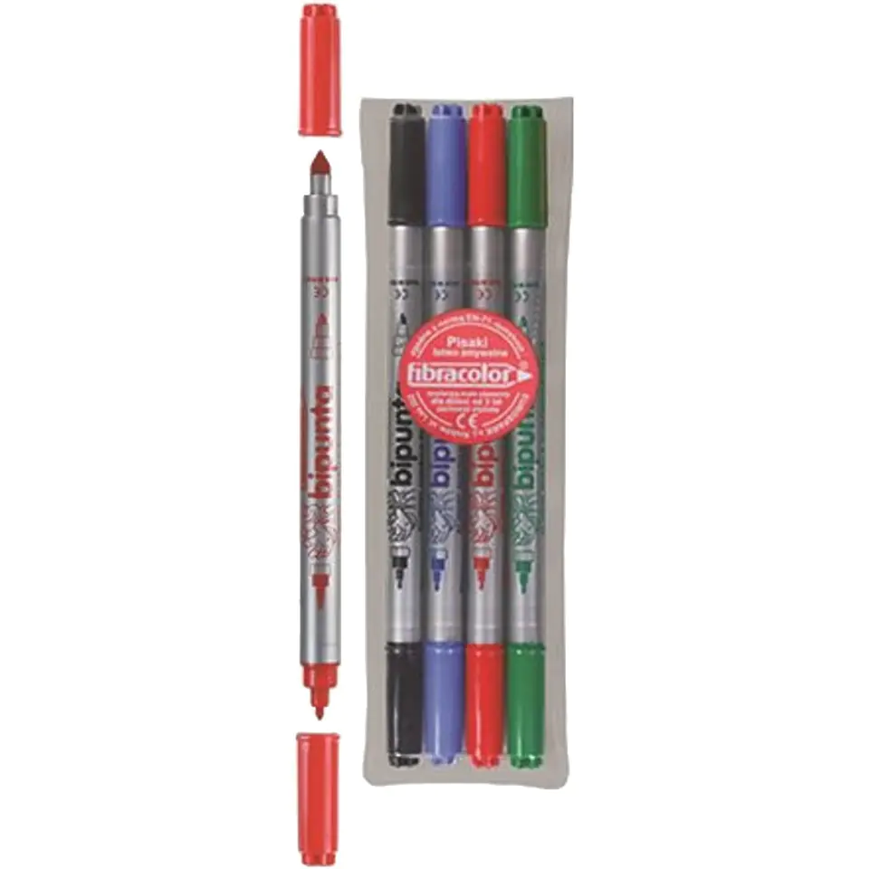 ⁨Markers DOUBLE POINT 4pcs. FIBRACOLOR 584SW EUROSPARK⁩ at Wasserman.eu