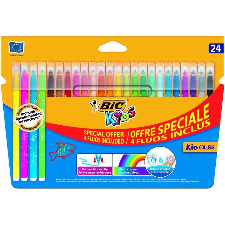 ⁨Flamastry 20+4fluo KID COULEUR 921360 BIC⁩ w sklepie Wasserman.eu