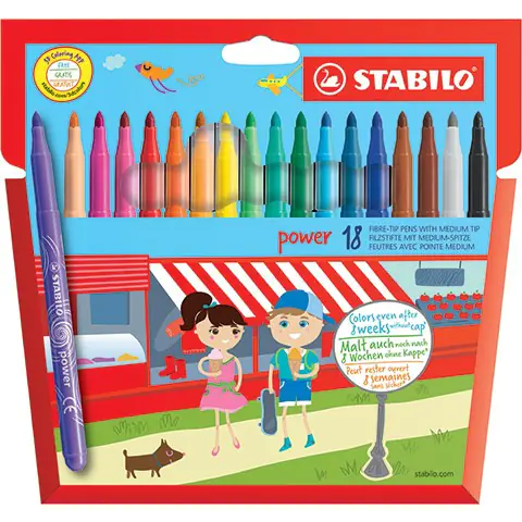 ⁨Markers STABILO POWER 18pcs 280/18-02/01⁩ at Wasserman.eu