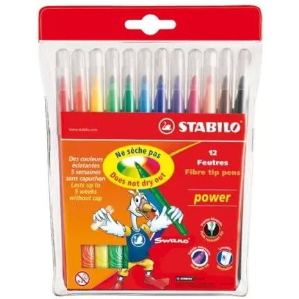 ⁨Markers STABILO POWER 12 colors 280/12-02 280/12-01⁩ at Wasserman.eu