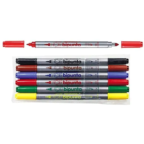 ⁨Markers DOUBLE POINT 6pcs. FIBRACOLOR 584SW EUROSPARK⁩ at Wasserman.eu