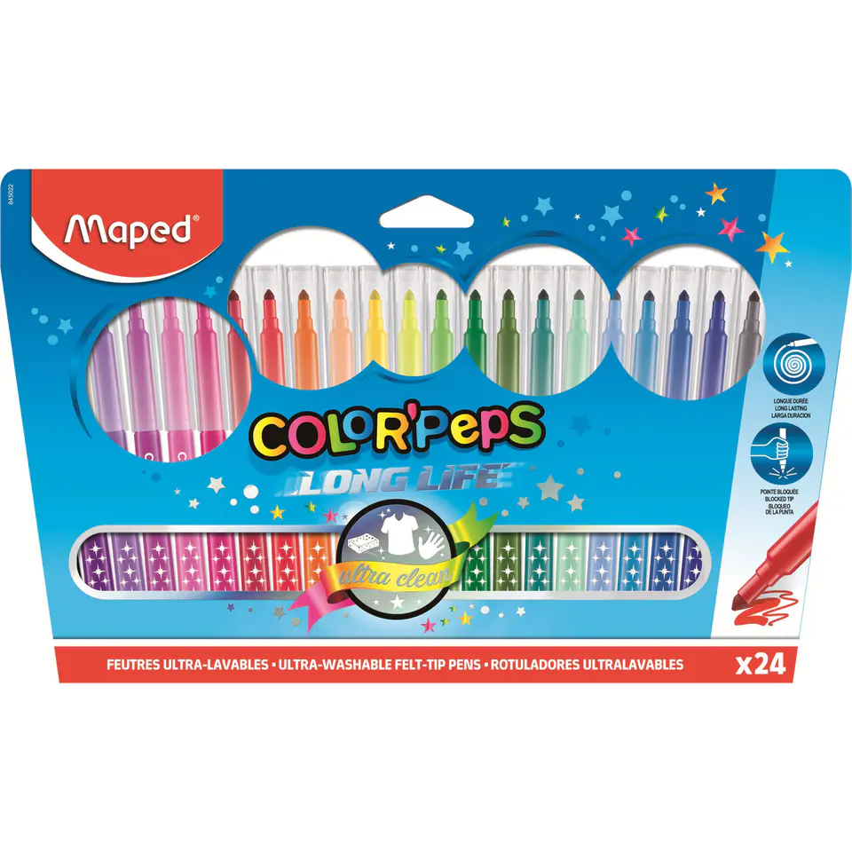 Triangular markers 24colors COLORPEPS 845022 MAPED at Wasserman.eu