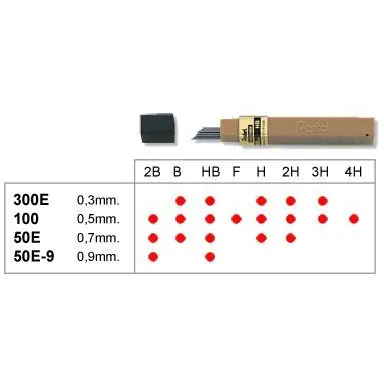 ⁨Grafity 0.7mm H PENTEL⁩ w sklepie Wasserman.eu
