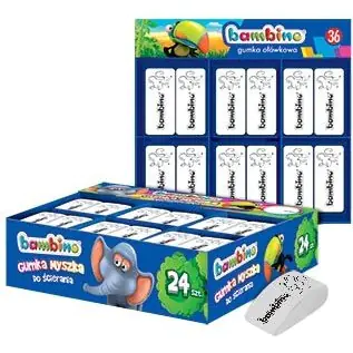 ⁨Erasers white BAMBINO MOUSE (24) 3011 ST. MAJEWSKI⁩ at Wasserman.eu