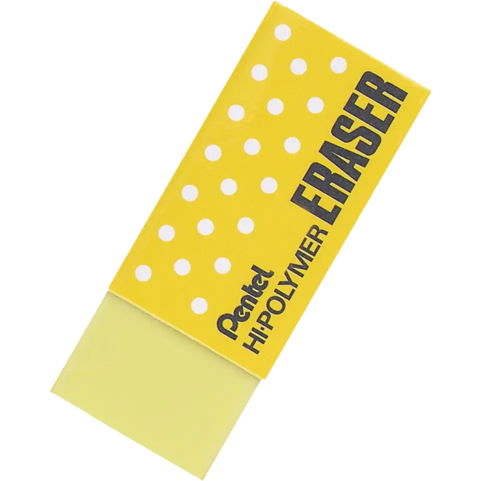 ⁨Pencil eraser ZEH-05G yellow PENTEL small (43x17,5x11,5mm)⁩ at Wasserman.eu