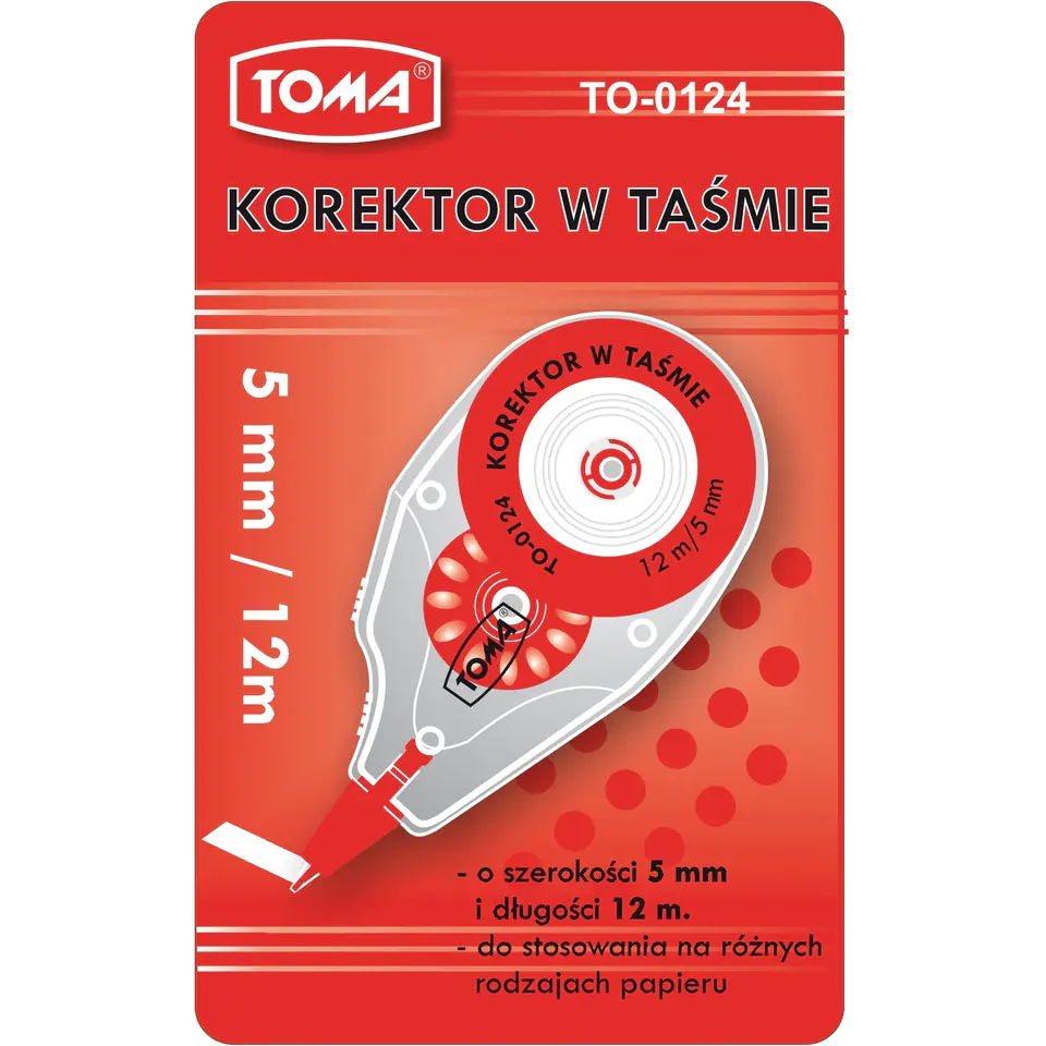⁨Korektor w taśmie 12m TOMA TO-0124⁩ w sklepie Wasserman.eu
