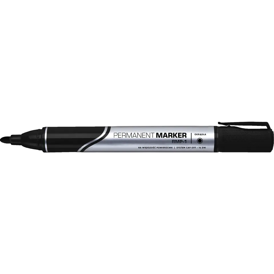 ⁨Marker permanentny RYSTOR RMP-1 czarny 432-000/458-000⁩ w sklepie Wasserman.eu