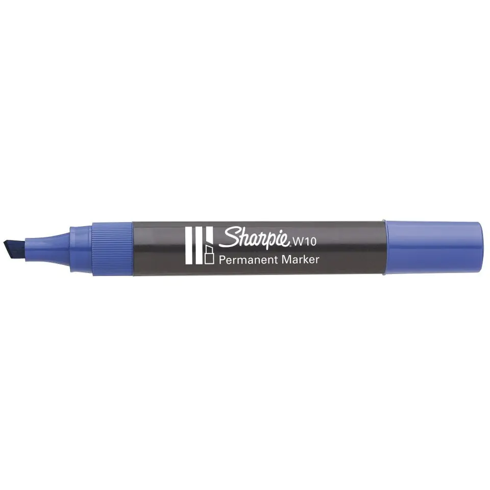 ⁨Marker permanentny SHARPIE W10 ścięty niebieski S0192693⁩ w sklepie Wasserman.eu