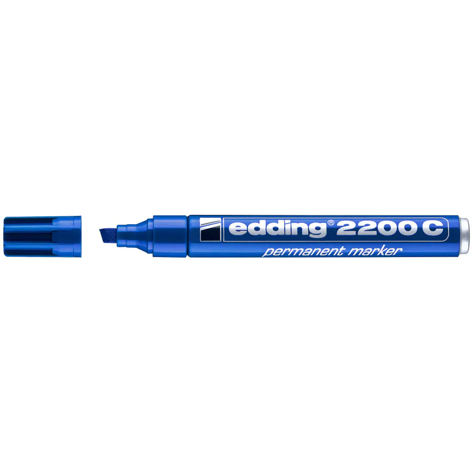 ⁨Marker pernamentny 2200/003 ścięty niebieski EDDING⁩ w sklepie Wasserman.eu