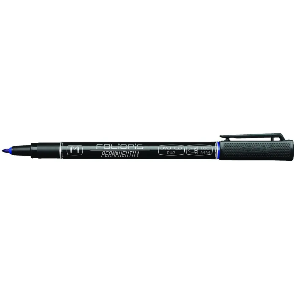 ⁨Foliopis permanentny RYSTOR 1mm FM10/C niebieski 438-002⁩ w sklepie Wasserman.eu