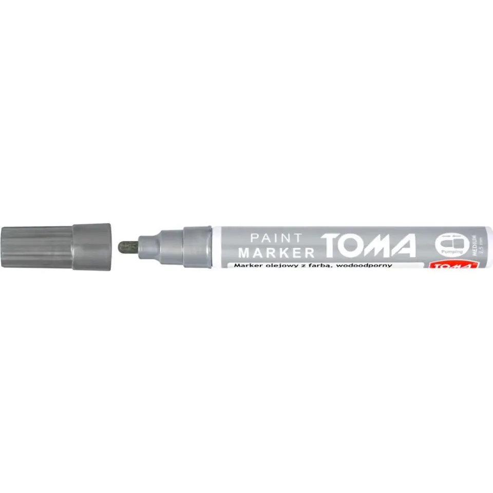 ⁨Oil marker thickness 2.5mm silver TO-440 TOMA⁩ at Wasserman.eu