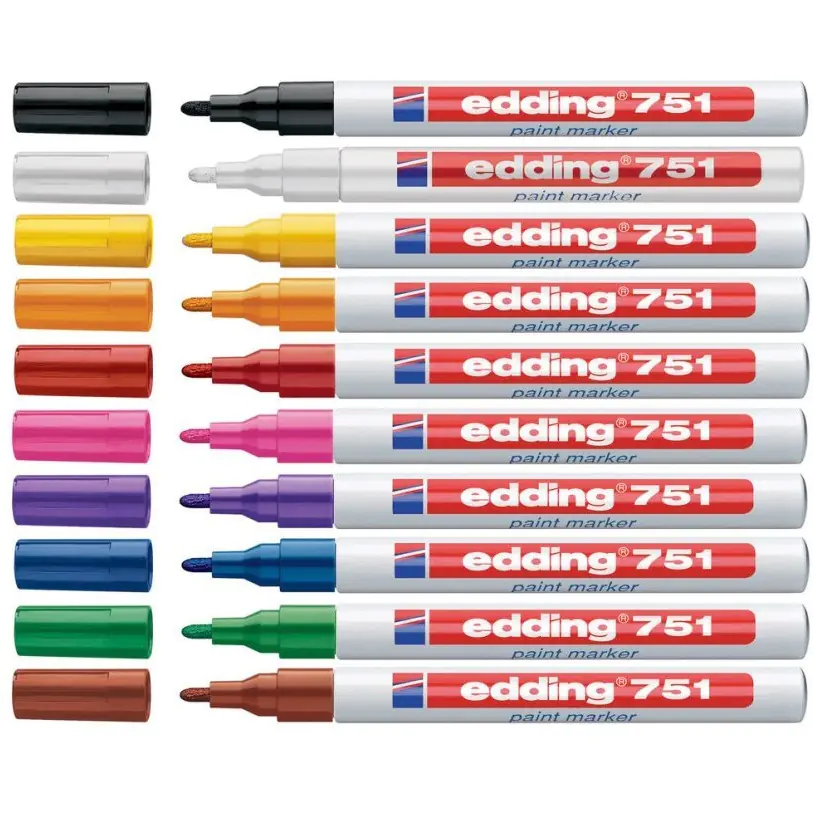 ⁨Marker lakierowy 1-2mm 751 biały okrągłą końcówka 751/049/B EDDING⁩ w sklepie Wasserman.eu