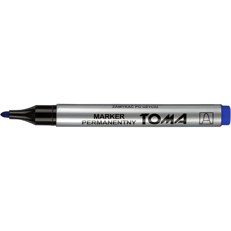 ⁨Permanent marker blue round tip TO-090 TOMA⁩ at Wasserman.eu