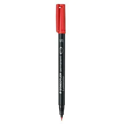 ⁨Foliopis permanentny S 313 czerwony STAEDTLER LUMOCOLOR S313-2⁩ w sklepie Wasserman.eu