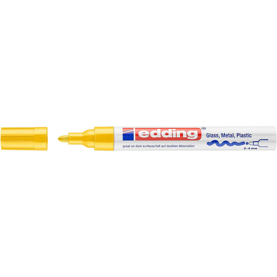 ⁨Marker lakierowy 2-4mm 750 żółty okrągła końcówka 750/005/Z EDDING⁩ w sklepie Wasserman.eu