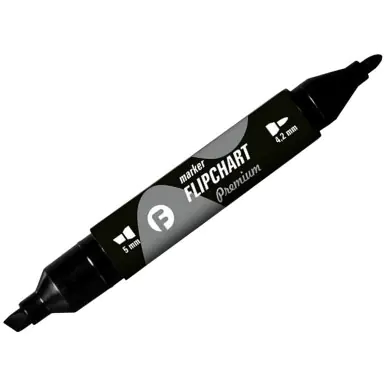 Marker FLIPCHART dwustronny czarny końcówka okr/ści. KM503-V2 TETIS dwustr. 5mm/4.2mm w sklepie Wasserman.eu