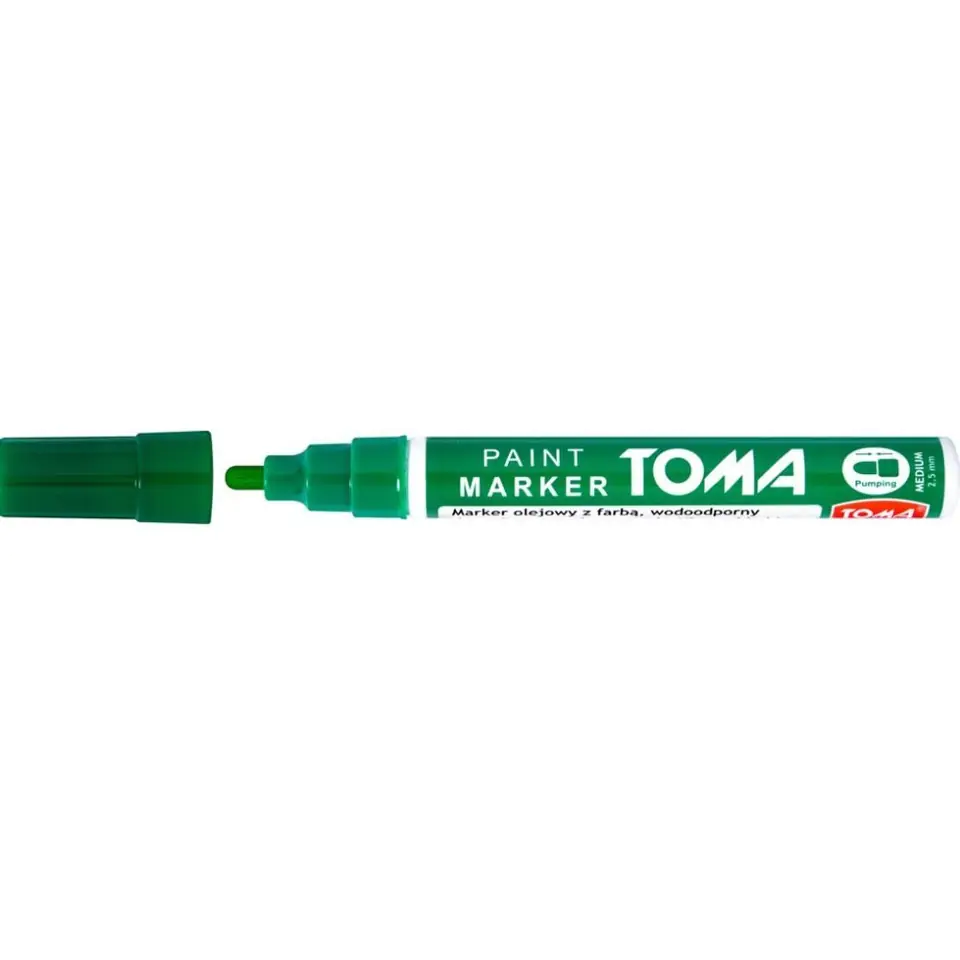 ⁨Marker olejowy TO-440 grubość 2.5mm zielony TOMA⁩ w sklepie Wasserman.eu