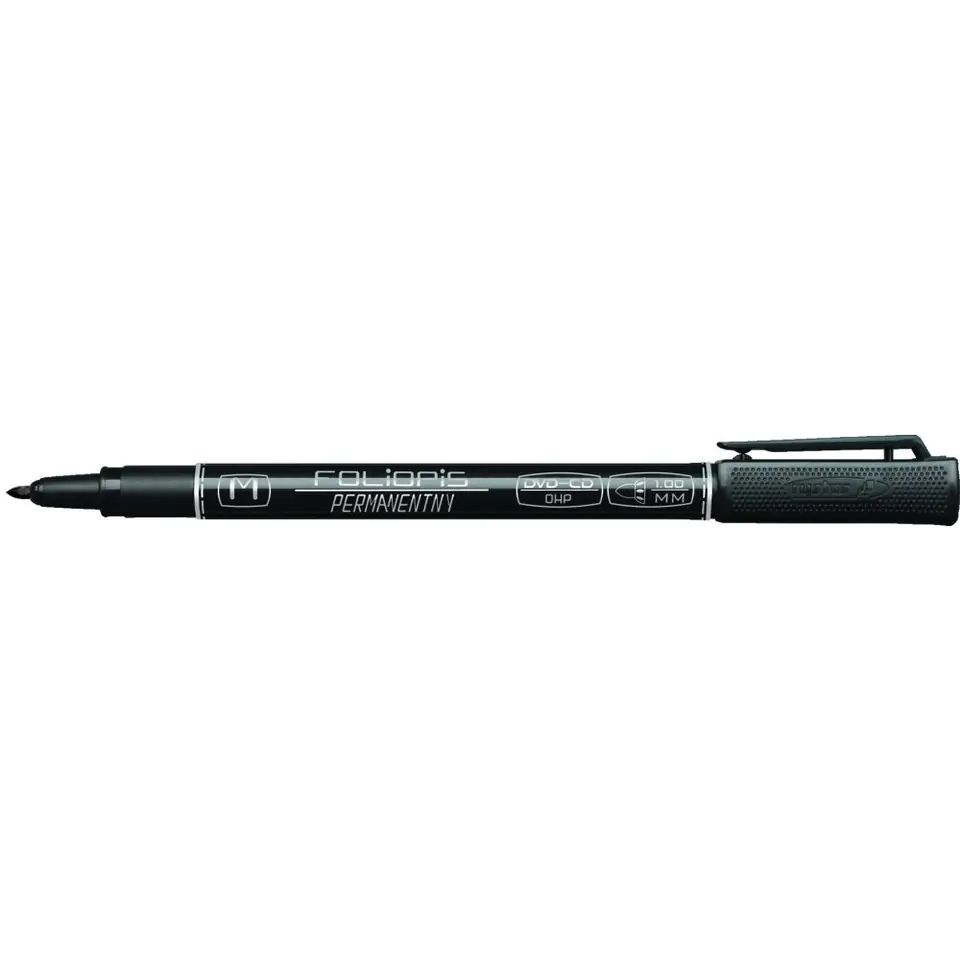 ⁨Foliopis permanentny RYSTOR 1mm FM10/A czarny 438-000⁩ w sklepie Wasserman.eu