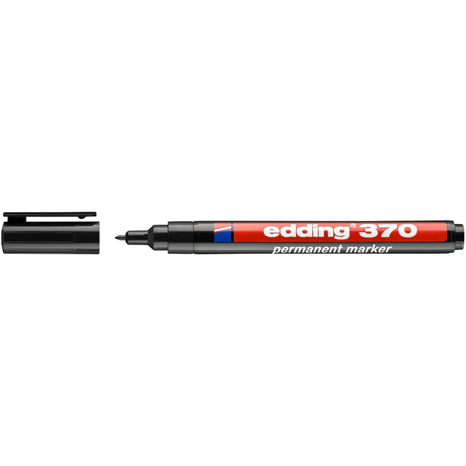 ⁨Permanent marker 370 black round tip 1mm 370/001/C EDDING⁩ at Wasserman.eu