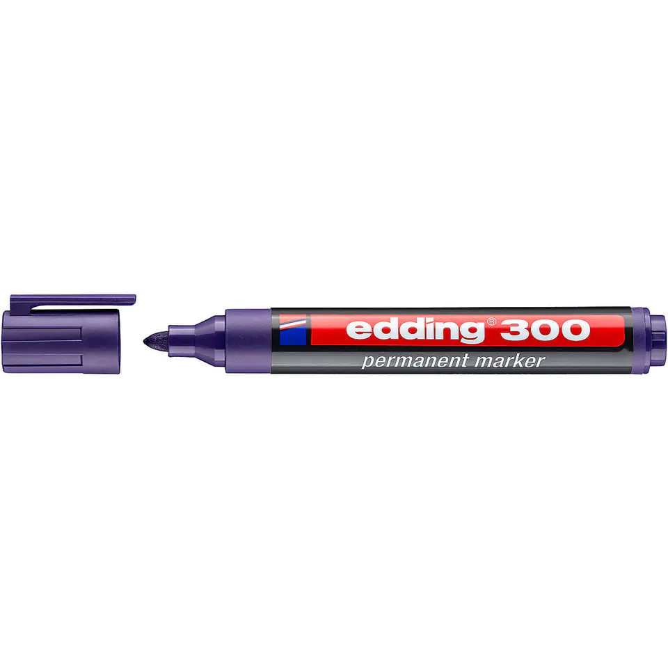 ⁨Marker permanentny 300-8 fioletowy okrągła końcówka 300/008/F EDDING⁩ w sklepie Wasserman.eu