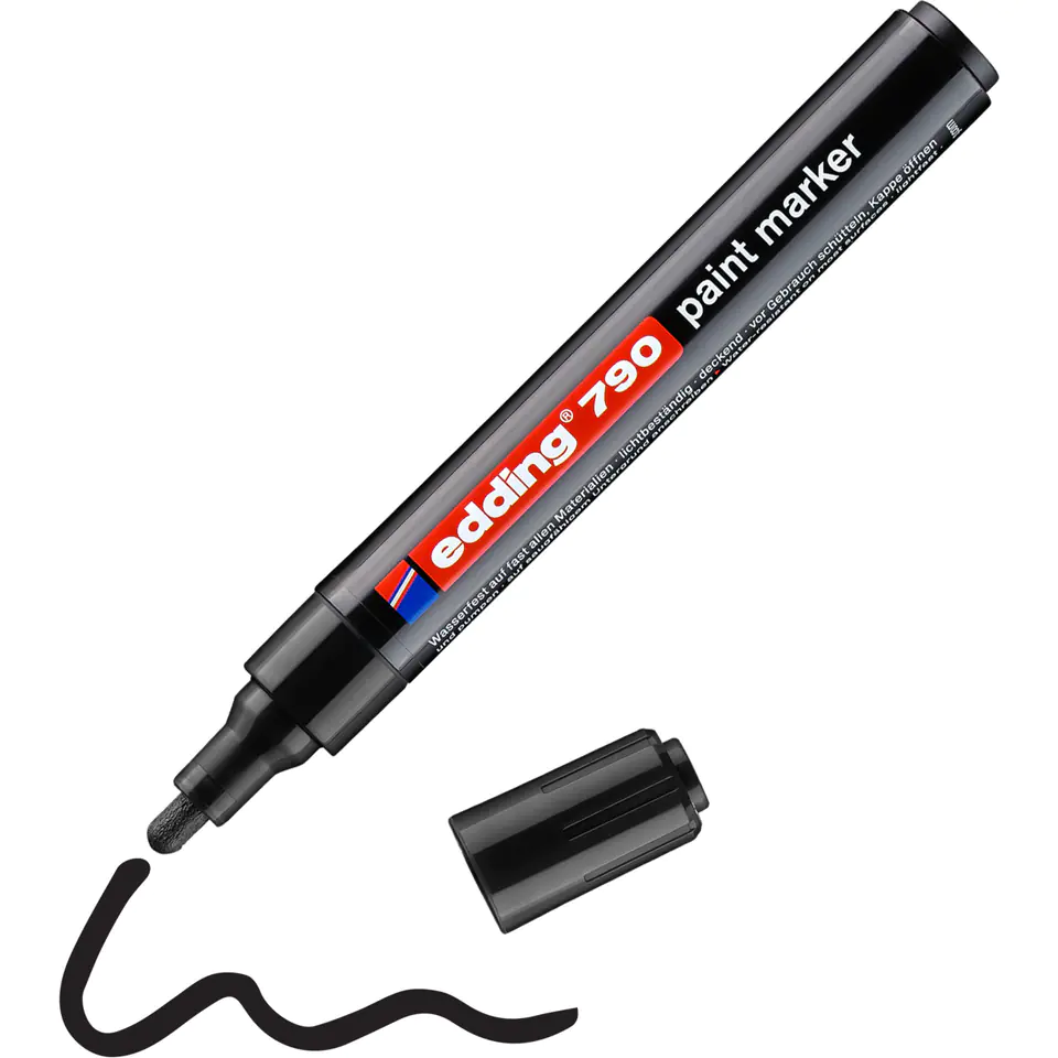 ⁨Marker lakierowany okrągły czarny 2-3mm 790/001/C EDDING⁩ w sklepie Wasserman.eu