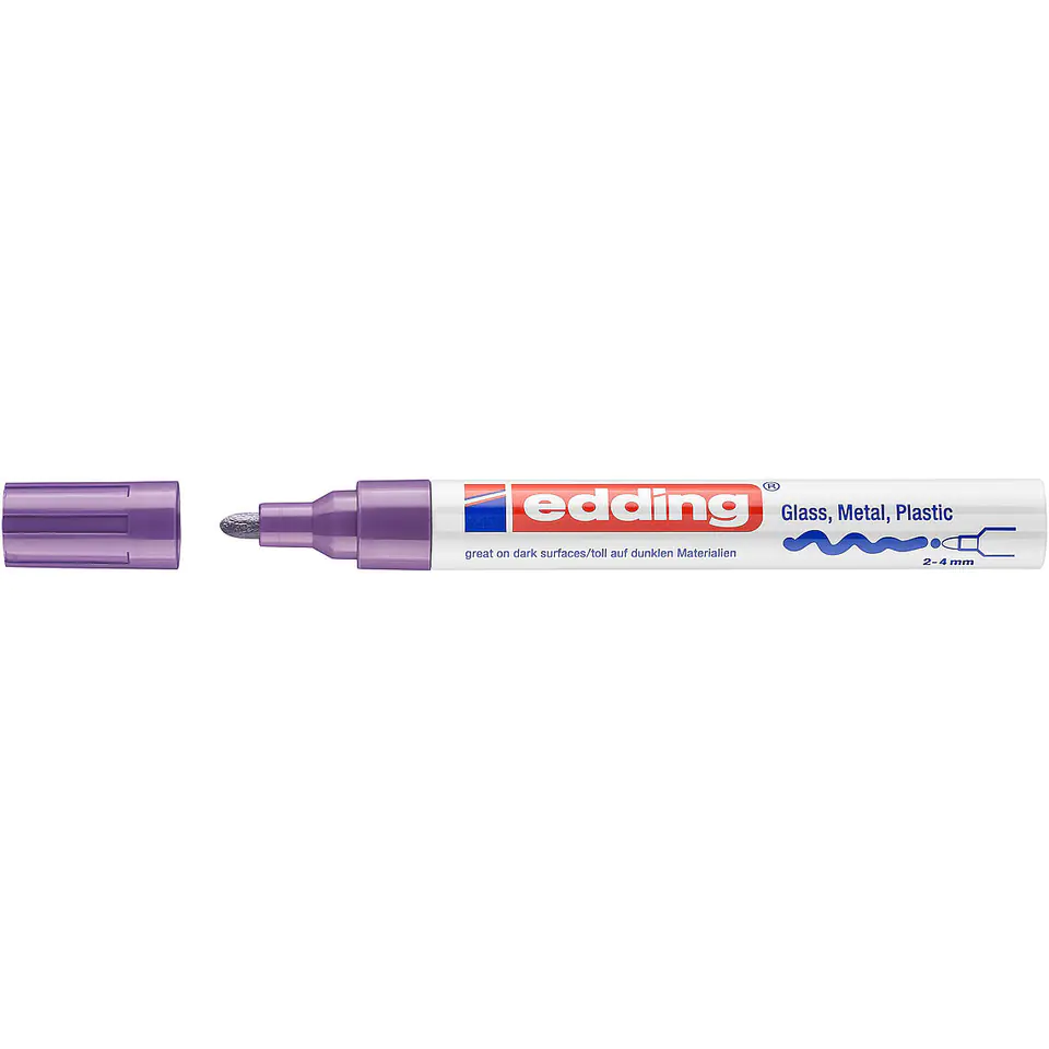 ⁨Lacquer marker 2-4mm 750 purple round tip 750/008/F EDDING⁩ at Wasserman.eu