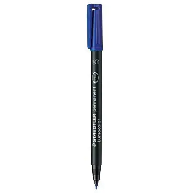⁨Foliopis permanentny S 313 niebieski STAEDTLER LUMOCOLOR S313-3⁩ w sklepie Wasserman.eu