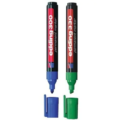 ⁨Permanent marker 300-3 blue round tip 300/003/N EDDING⁩ at Wasserman.eu