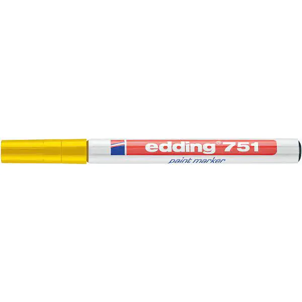 ⁨Lacquer marker 1-2mm 751 yellow round tip 751/005/Z EDDING⁩ at Wasserman.eu