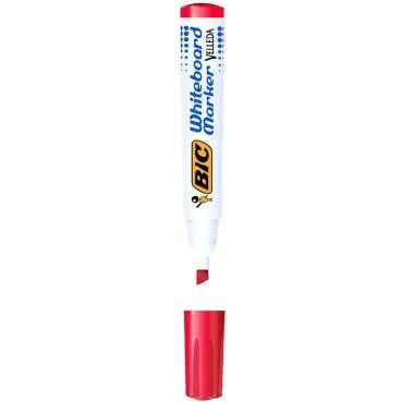 ⁨Marker VELLEDA 1751 suchościeralny czerwony BIC ECO ścięta końcówka 904948⁩ w sklepie Wasserman.eu